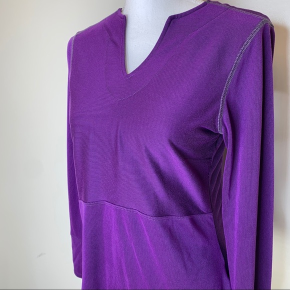 WOOLRICH V-NECK PULLOVER PURPLE TOP - Picture 3 of 14